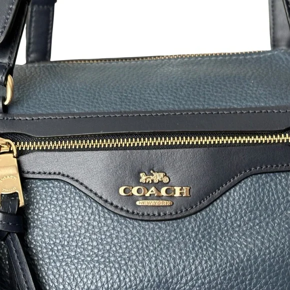 Coach Kleo Denim Leather Carryall Bag - Picture 3 of 15